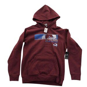 NWT Colorado Avalanche Hoodie Sweatshirt Medium NHL Pullover Red Graphic Print